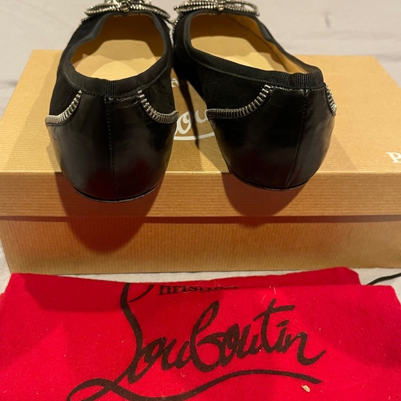 Christian Louboutin Studded Zipper Ballet Flat Size 37.5 - Picture 8 of 10